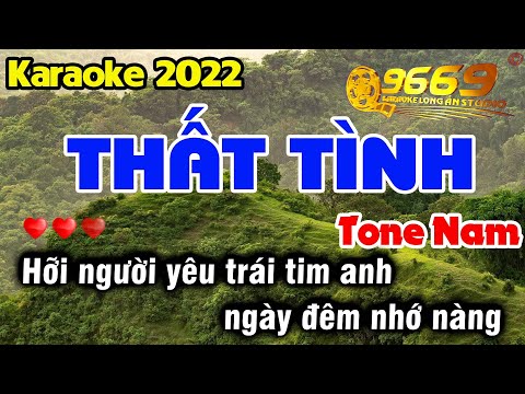 Karaoke THẤT TÌNH Tone Nam - Nhạc Hoa Lời Việt | Style Cha Cha Cha Thần Thánh Bass Căng 360 độ