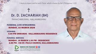 Download lagu FUNERAL SERVICE | Dr. D. ZACHARIAH (84)  | DAY 2 - 16.03.2026 | SERAPHIM MEDIA mp3