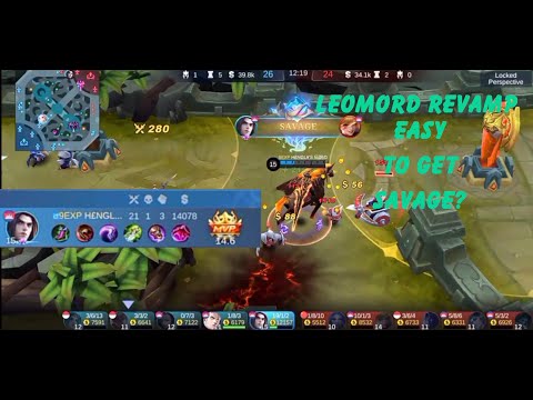 Leomord revamp Gameplay Best build (savage moment)