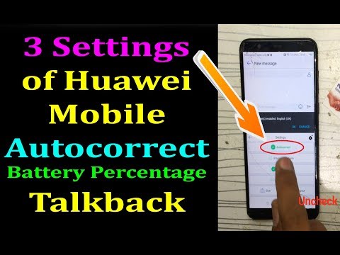 How to Turn off Predictive Text |3 Settings of Huawei P Smart FIG-LX1 Autocorrect Battery Percentage