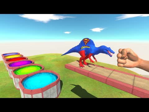 Dinosaurs and Animals Punch into Portal Hole with Giant Blade Worms - Animal Revolt Battle Simulator