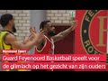 Feyenoord-speler Kanda basketbalt voor z'n ouders: 'Het belangrijkste is hun glimlach'