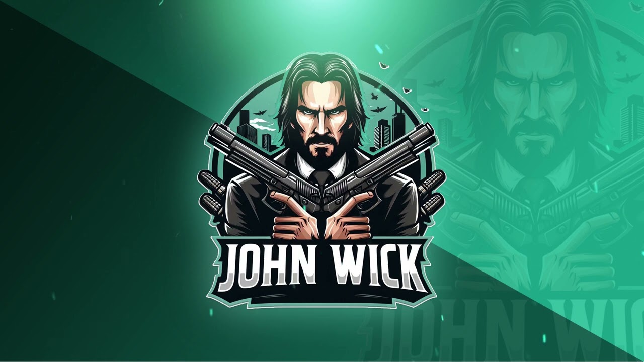John Wick Esport Vector Gaming Mascot Logo - Get Your Twitch Animated Overlay Pack