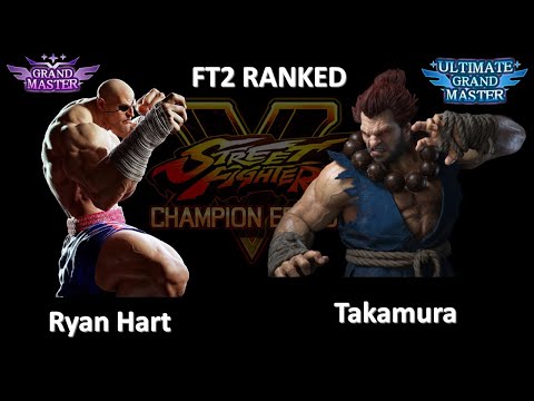 Takamura (Akuma) vs Ryan Hart (Sagat) FT2 Ranked