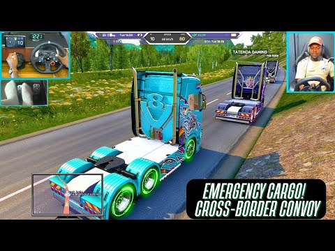 Emergency Cargo Job Across Borders! | Scania S Convoy Rush in ETS2 with Logitech G29