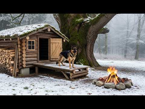 I Built My Dream Off-Grid Cabin using Only Hand Tools with My Dog