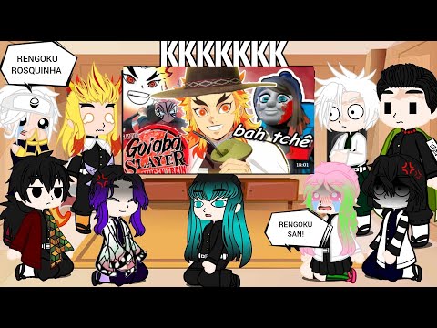 Hashiras react ao Churras no trem ❤️😂 REACT CHURRAS NO TREM•Tsuki Uraya•