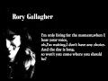 I fall apart - Rory Gallagher (lyrics on screen)