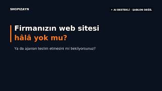 Yapay Zekâ ile Kurumsal Web Sitesi: 1 Günde, Şablon Değil, Size Özel | Shopizayn
