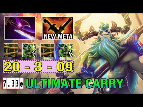 New Meta Build [Nature's Prophet] All Map Carry Fight Everywhere Brutal 20Kills Dota2 7.33E