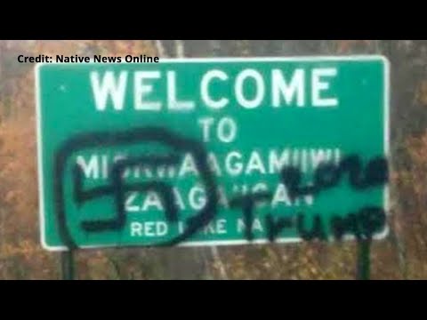 Reward Offered for Info on Vandalized Red Lake Boundary Sign