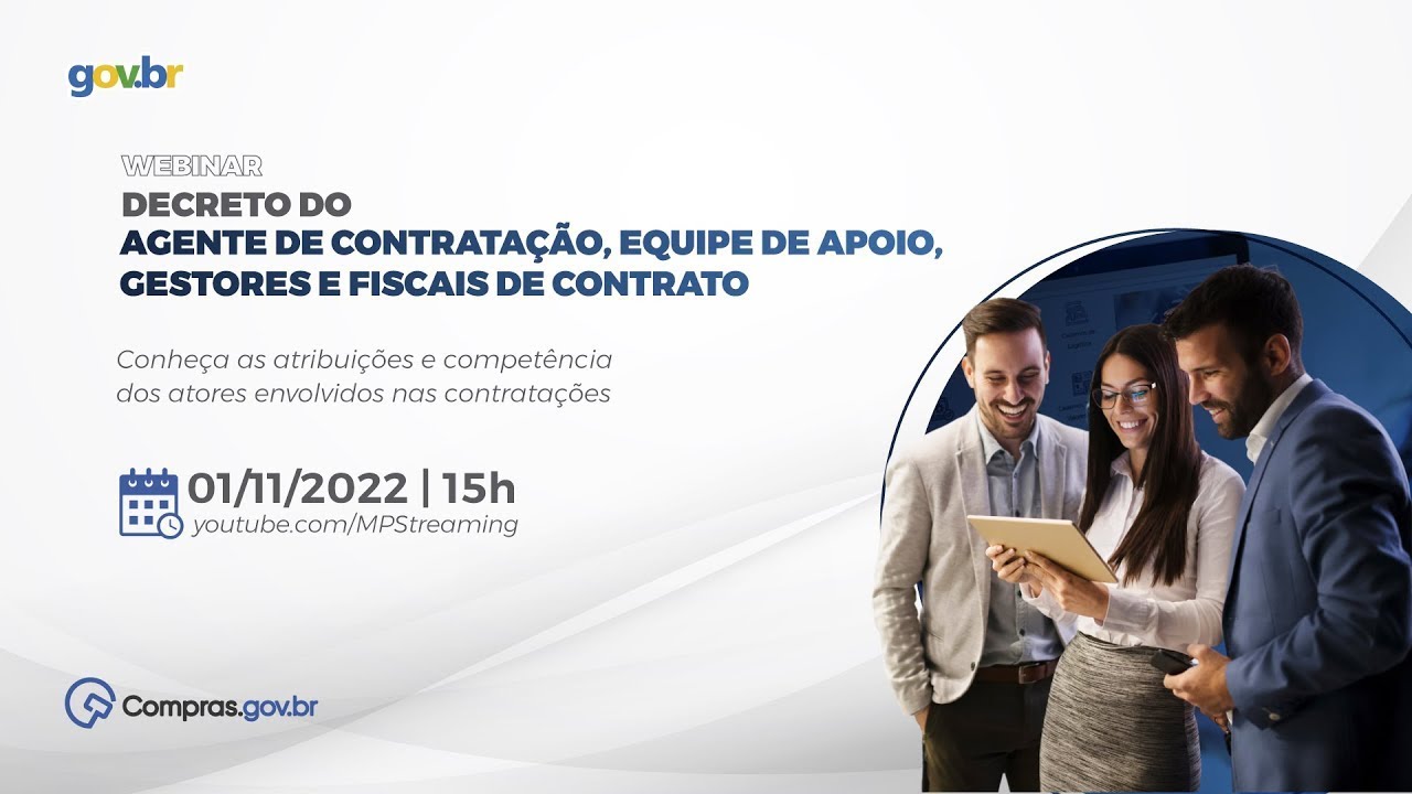 WEBINAR - Decreto do Agente de Contratação, Equipe de Apoio, Gestores e Fiscais de Contratos  2022