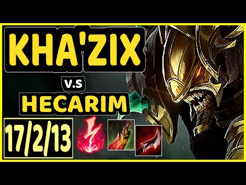 SELFMADE (KHA'ZIX) vs HECARIM - 17/2/13 KDA JUNGLE CHALLENGER GAMEPLAY - EUW