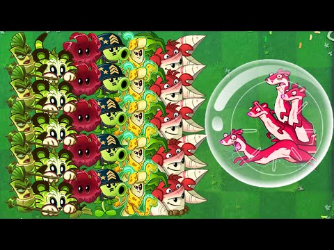 100 Plants Level 1 Vs Team (Hamster Ball & Ice Weasel) LEVEL 10 - Who Will Win? - Pvz 2 Challenge