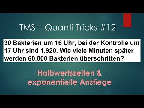 TMS - Quantitative & Formal Problems - Tricks #12 : Half-life and exponential increases