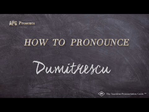 How to Pronounce Dumitrescu (Real Life Examples!)