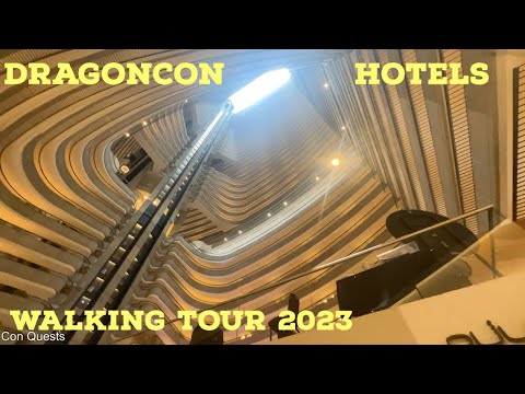 Dragoncon 2023 Hotel Walkthrough - Marriott Hyatt westin Hilton Atlanta
