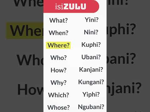 Zulu for Beginners #zulu #languagelearning #africanlanguages #education #learnzulu #isizulu