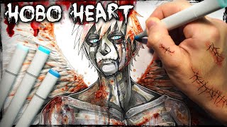 Hobo Heart &quot;Stitches&quot; Creepypasta (Speedpaint) Story + Drawing