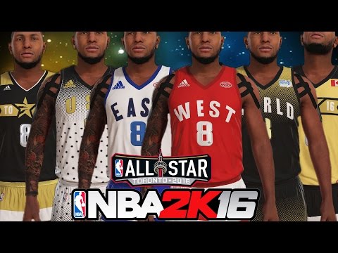 NBA 2K16 Jersey Creation: 2016 All-Star Weekend - Celebrity Game, Rising Stars, All-Star Game!
