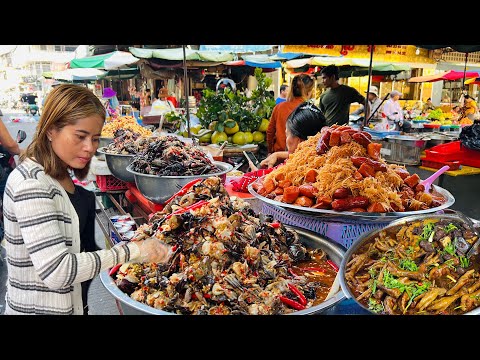 Exploring Chba Ampov Market - Real Cambodian Market Life, Fresh Food, Local People & Daily Life