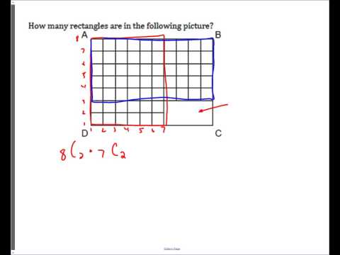 Application of Combinations - A Difficult Counting Rectangles Problem