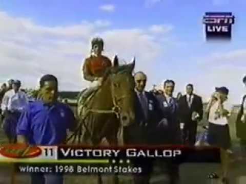 VICTORY GALLOP con Gary Stevens Belmont Stakes 1998 Part III...!!!