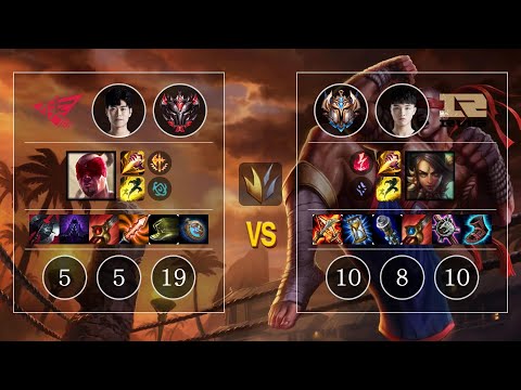 RW Crazy Lee Sin vs RNG XLB Nidalee Jungle - KR GrandMaster Patch 10.10