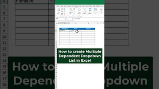 Multiple Dependent Drop Down List In Excel! Learn this in one minute! 😎 #excel #exceltips