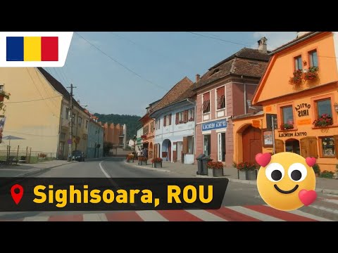 🔴 Romania • Sighișoara  🇷🇴  Transylvania【1080p HD】• Driving in Sighisoara, Mures