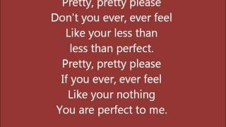 Glee - Perfect - Lyrics