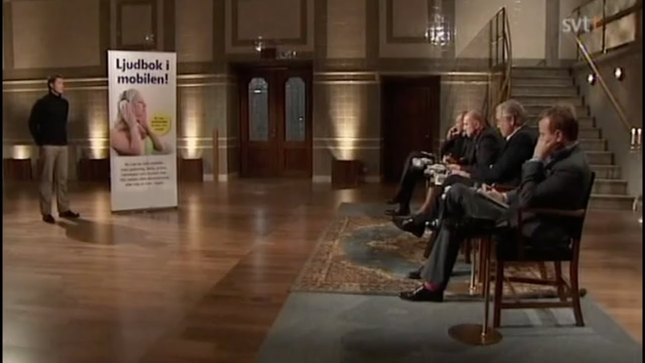 Jonas Tellander presenterar Storytel på SVTs Draknästet juni 2009