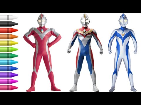 MEWARNAI ULTRAMAN DYNA STRONG, ULTRAMAN DYNA & ULTRAMAN DYNA MIRACLE