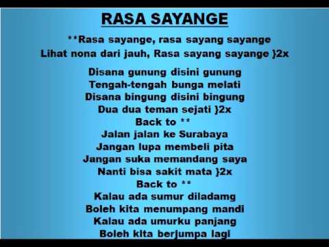 Download Lirik Lagu Anak Rasa Sayange Mp3 Dan Mp4 Teranyar Gratis Gisha Mp3