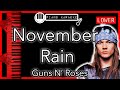 November Rain (LOWER -3) - Guns N’ Roses - Piano Karaoke Instrumental