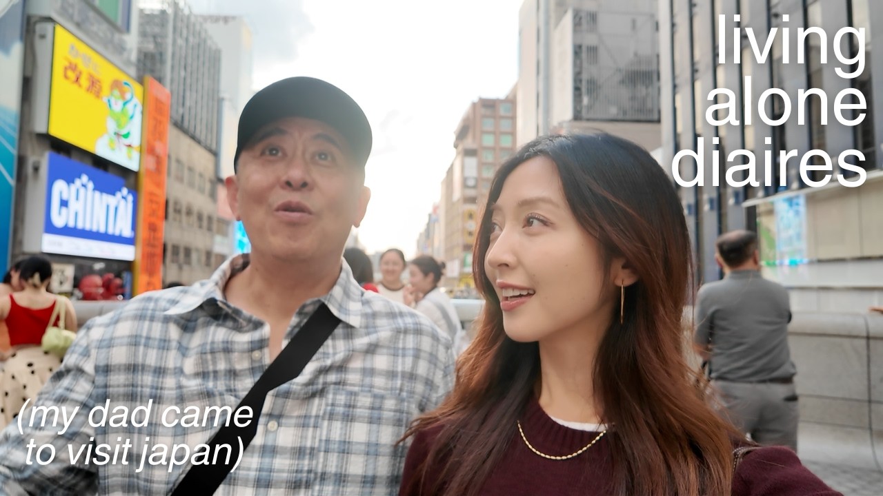 【Living Alone in Tokyo】My dad's first time in Japan 🇯🇵 Took him to Kyoto & Osaka (one-week vlog) 🍜 - YouTube video featuring the word luckily