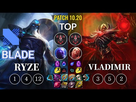DRX Blade Ryze vs Vladimir Top - KR Patch 10.20