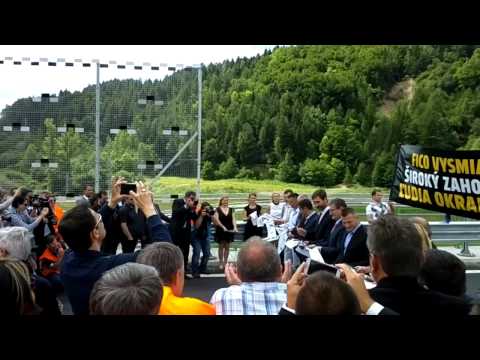 D1 Dubná Skala - Turany  strihanie pásky 10.7.2015