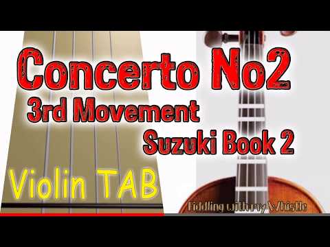 Concerto No2 - 3rd Movement - F Seitz - Suzuki Book 4 - Violin - Play Along Tab Tutorial