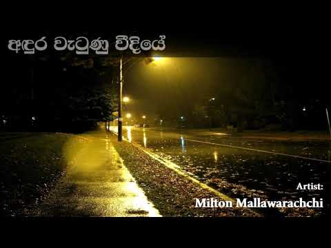 Adura Wetunu Weediye අඳුර වැටුණු වීදියේ වැහි කඳුළු ඉහිරිලා | Milton Mallawarachchi