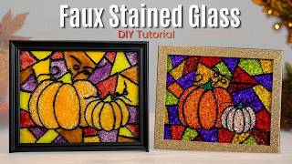 How to make Faux Stained Glass! ✨| DIY easy craft tutorial