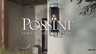 1_Watch A Video About the Possini Euro Jericho Textured Black Outdoor Wall Light