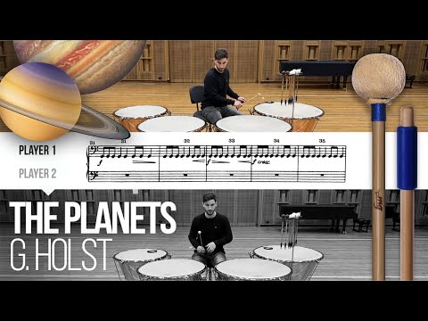 Orchestral Excerpts Timpani sheet - GUSTAV HOLST - The Planets - Mars Jupiter #mallets #timpani