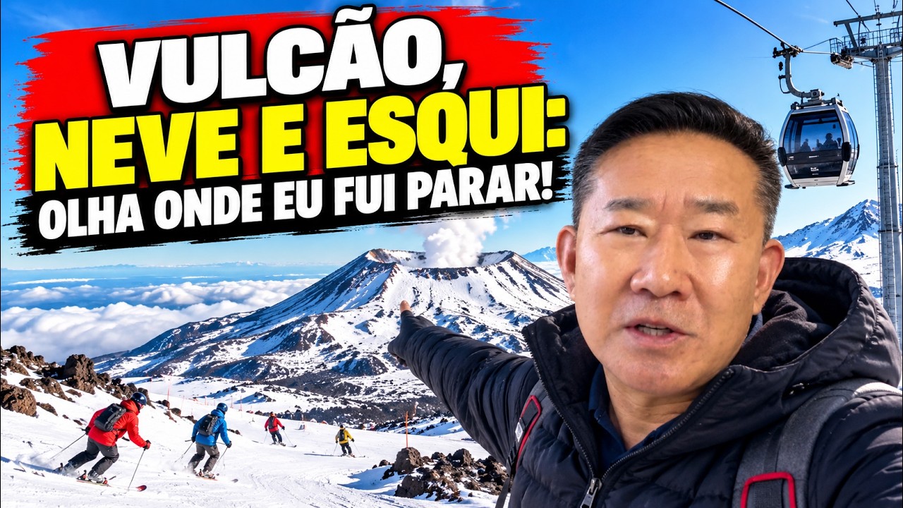 VULCÃO, NEVE E ESQUI: OLHA ONDE EU FUI PARAR! | Peter Liu