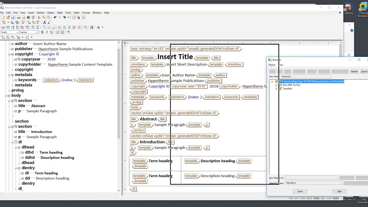 How to Create XML Templates in Arbortext Editor to Use in Windchill