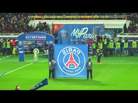 PSG / OGC Nice 11.12.2016 : 2-2 (L1 J17) 3/4 : Entrée des deux équipes