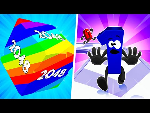 ⭐Tiktok Games Number Leveling x Bounce Merge 2048 -  All Levels Satisfying Mobile Game Number Game