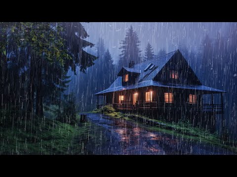 Fall Asleep With The Soothing Sounds Of Rain And Thunder | Intense Rainstorm for Deep Sleep, ASMR