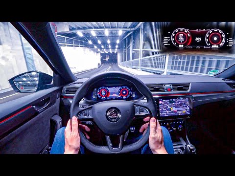 2020 Skoda Superb 2.0TSI 280HP Sportline NIGHT POV DRIVE AUTOBAHN +250KM/H (60FPS)