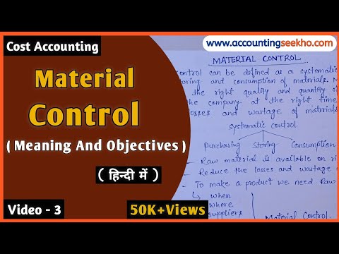 Cost Accounting Part 3 Material Control किसे कहते हैं इसके Objectives क्या क्या होते हैं